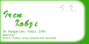 iren kobzi business card