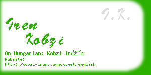 iren kobzi business card